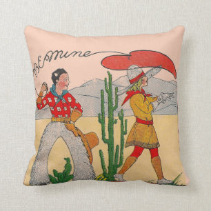 Almofada Travesseiro da Vintage Sweetheart de Cowboy