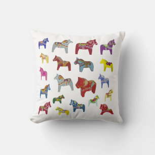 Almofada Travesseiro Dala Horse multicolorido