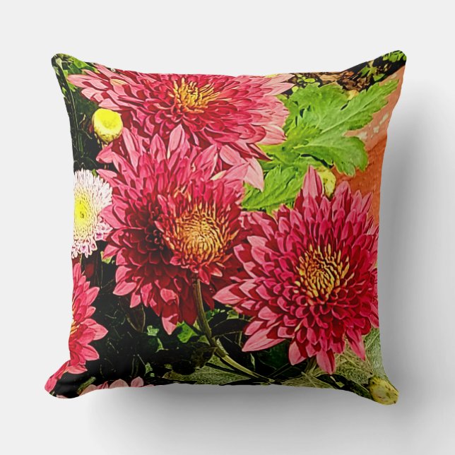Almofada Travesseiro das Flores Chrysanthemum Peach Cozy Br (Frente)