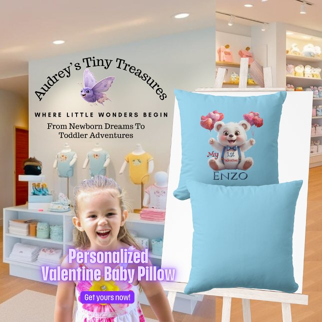 Almofada Travesseiro de 1 rua do bebê personalizado (Criador carregado)