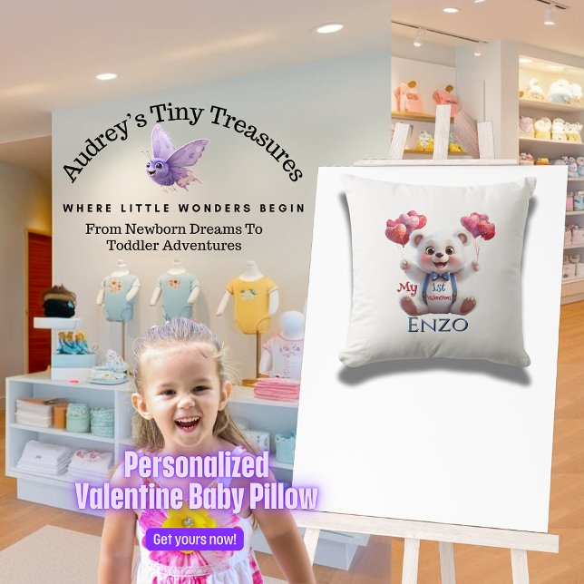 Almofada Travesseiro de 1 rua do bebê personalizado (Criador carregado)