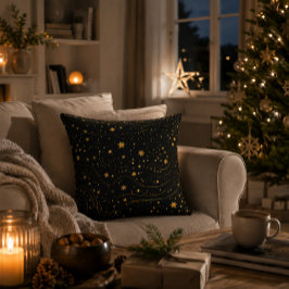 Almofada Travesseiro de Acabamento Luxuoso Noite Estrelada
