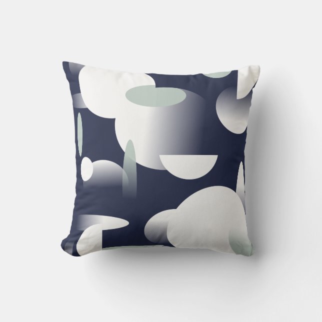 Almofada Travesseiro de Alça do Prato do Padrão do Círculo  (Frente)