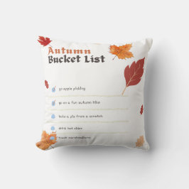 Almofada Travesseiro de Algodão da Lista de Baldes do outon