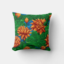Travesseiro de algodão Lotus Garden 16" X 16"