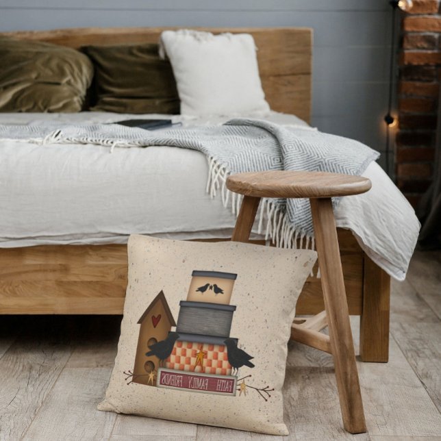 Almofada Travesseiro de Amigos da Família Faith Primitiva (Criador carregado)