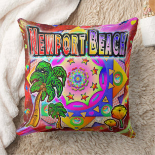 Almofada Travesseiro de Amigos Tropicais de Newport Beach