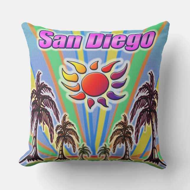 Almofada Travesseiro de Amor de San Diego Summer (Frente)