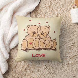Almofada Travesseiro de Amor de Urso de Pelúcia
