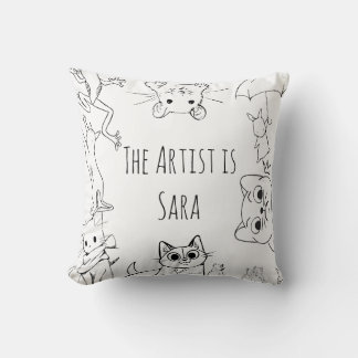 Almofada Travesseiro de animais de cor e charada