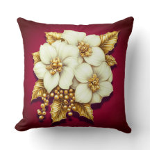 Travesseiro de Aniversário de Flores de Inverno