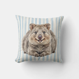 Almofada Travesseiro de Aquarela da Vida Selvagem do Quokka