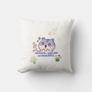 Almofada Travesseiro de Arremesso de Hamster Estético Fofo
