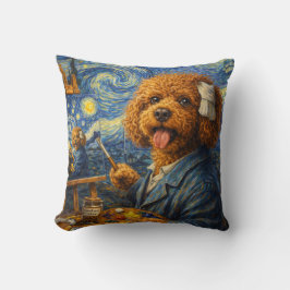 Almofada Travesseiro de Arte de Cockapoo de Artista Engraça