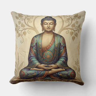Almofada Travesseiro de Arte de Meditação Gautam Buddh - Dh