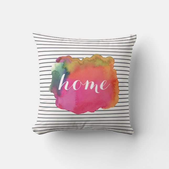 Almofada Travesseiro de arte de palavra aquática personaliz (Frente)