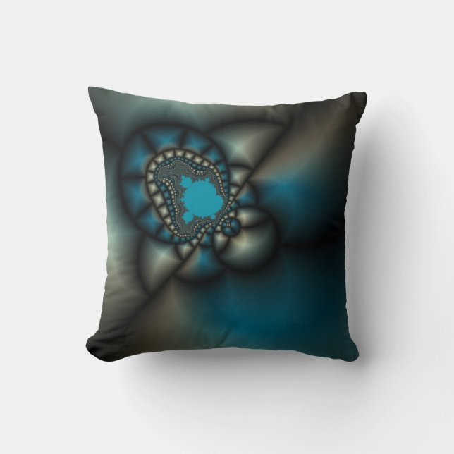 Almofada Travesseiro de arte fractal Jewel (Frente)