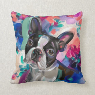 Almofada travesseiro de Arte 'Joy' de Boston Terrier Dog