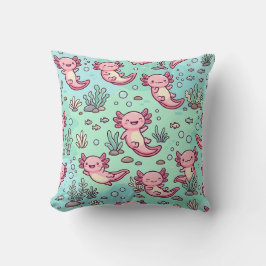 Almofada Travesseiro de Axolotl com Padrão Pastel