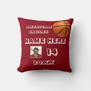 Almofada Travesseiro de Basquete com Vermelho