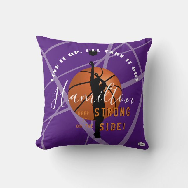Almofada Travesseiro de basquete HAMbyWG Purple (Frente)