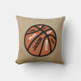 Almofada Travesseiro de Basquete Personalizado Adicione Seu