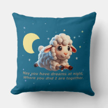 Travesseiro de bebê com nabo e ovelha