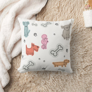 Almofada Travesseiro de bebê de cachorros de desenho animad