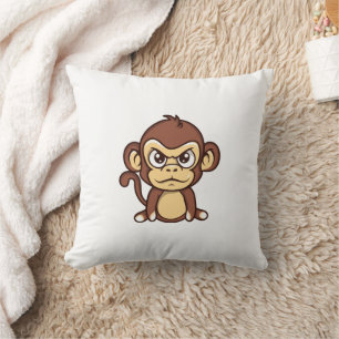Almofada Travesseiro de Bebê Macaco Bravo Fofo