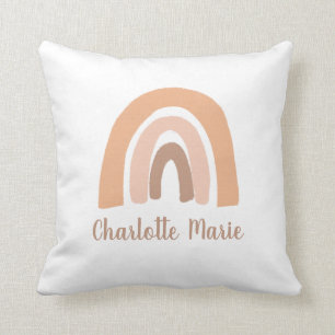 Almofada Travesseiro de Bebê Personalizado Rosa Boho Rainb