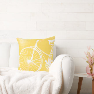 Almofada Travesseiro de Bicicleta Amarelo e Branco