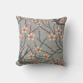 Almofada Travesseiro de Blossomas e Aves Chineses