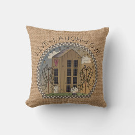 Almofada Travesseiro de burlap faux do Country House Inspir
