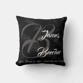Almofada Travesseiro de cabeça monograma para morte em famí