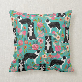 Almofada Travesseiro de Cão Floral de Collie