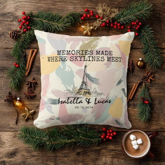 Almofada Travesseiro de Casal com Paisagem Urbana Personali