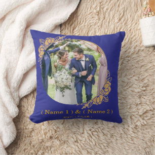 Almofada Travesseiro de Casal Personalizado com Nomes e Dat