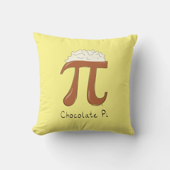 Almofada Travesseiro de Chocolate Pi Cute Math Pi Day (Frente)