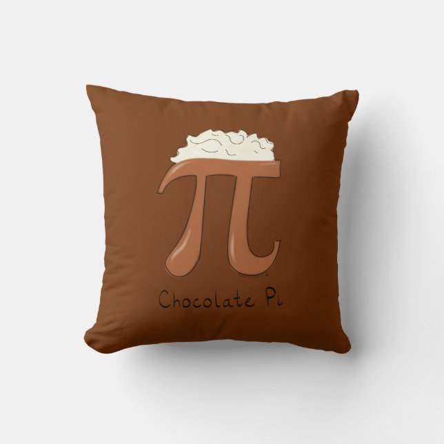 Almofada Travesseiro de Chocolate Pi Cute Math Pi Day (Frente)