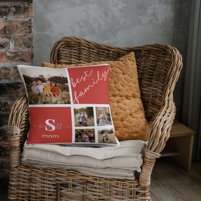 Almofada Travesseiro de citação da família e fotos (Criador carregado)