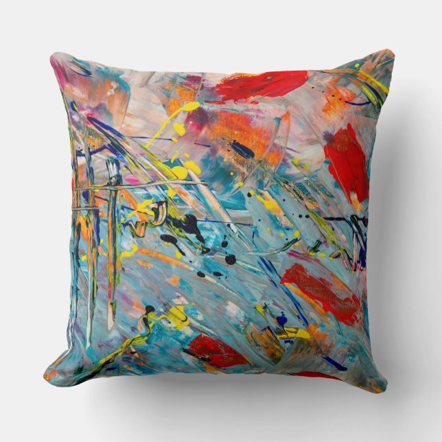 Almofada Travesseiro de cor de água simples (Frente)