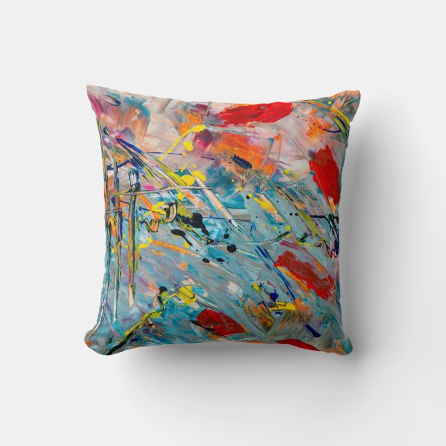 Almofada Travesseiro de cor de água simples (Frente)