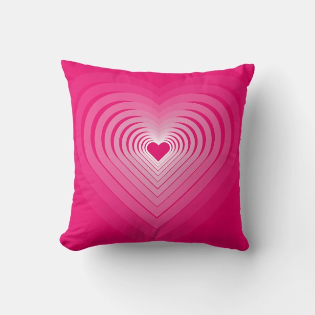 Almofada Travesseiro de Coração Rosa (Frente)