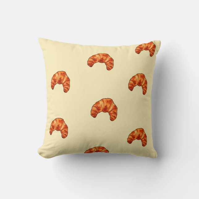 Almofada Travesseiro de croissant Kawaii|Decoração de padar (Frente)