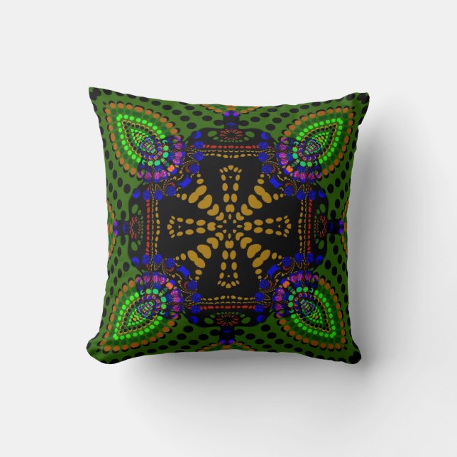 Almofada Travesseiro de Cushion Tribal Batik da Fusão Orien (Frente)