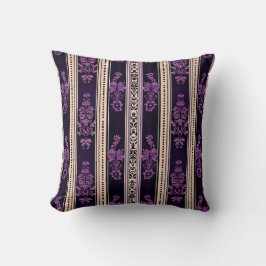 Almofada Travesseiro de Damasco Gótico Roxo Escuro Vitorian