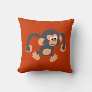 Almofada Travesseiro de desenho animado chimpanzé