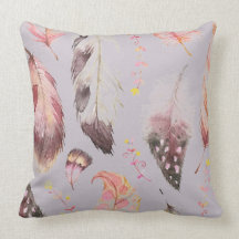 Travesseiro de destaque de impressão do feather bo