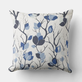 Almofada Travesseiro de Destaque do Indigo Foliage Designer