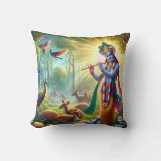 Almofada Travesseiro de Deus Hindu Krishna c/ Om design no